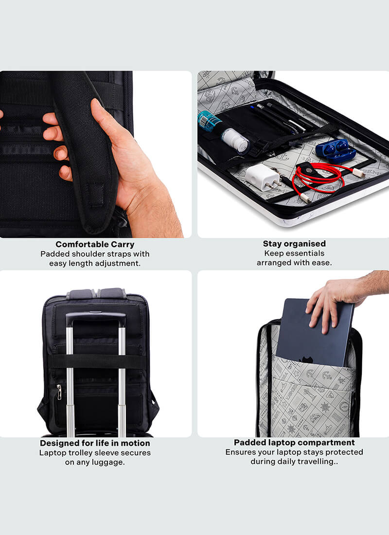 Agile Set | Marble | CabinPro+Laptop Backpack