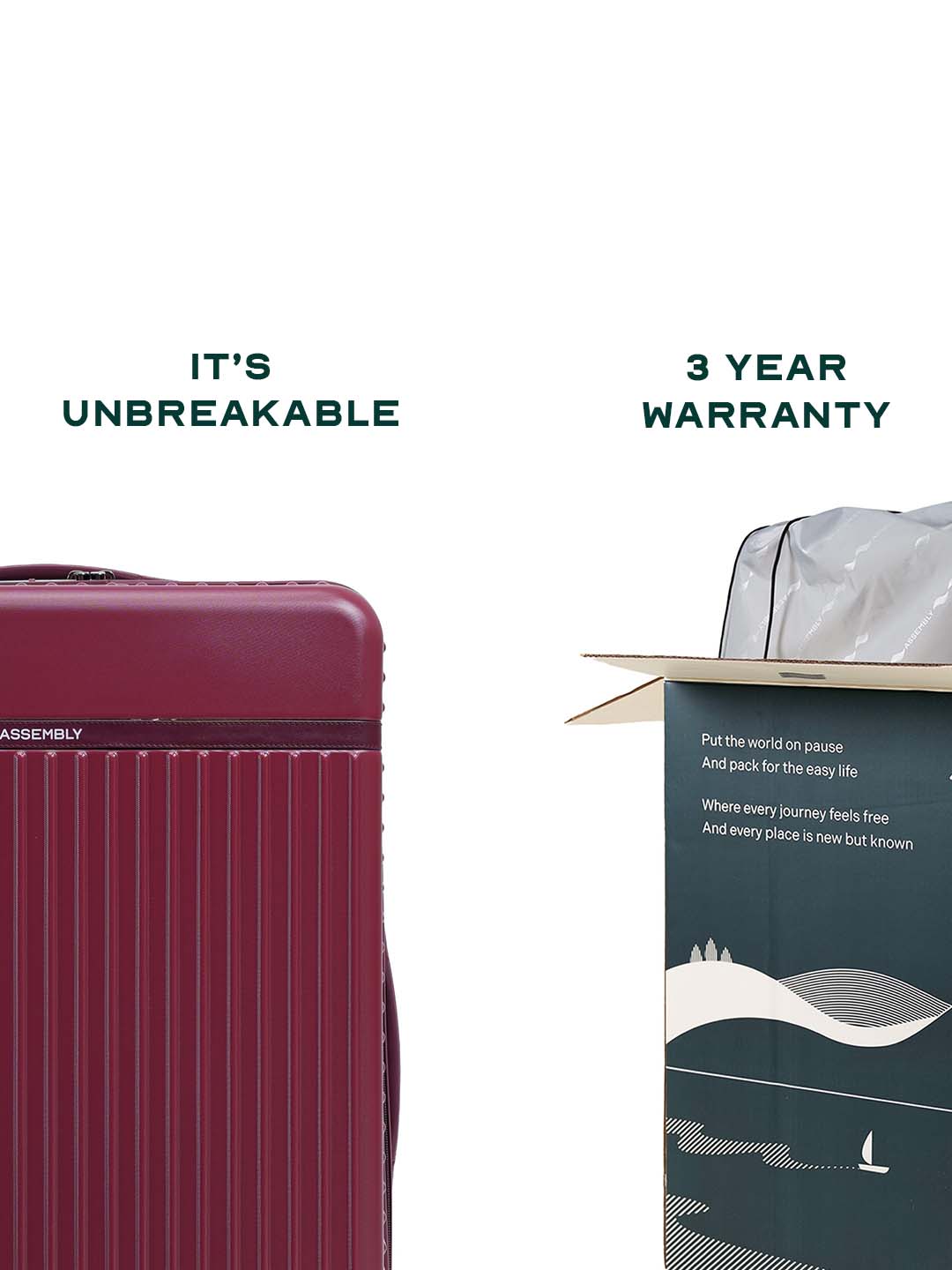 Rover Combo | Wine | Cabin+Medium Hard Luggage