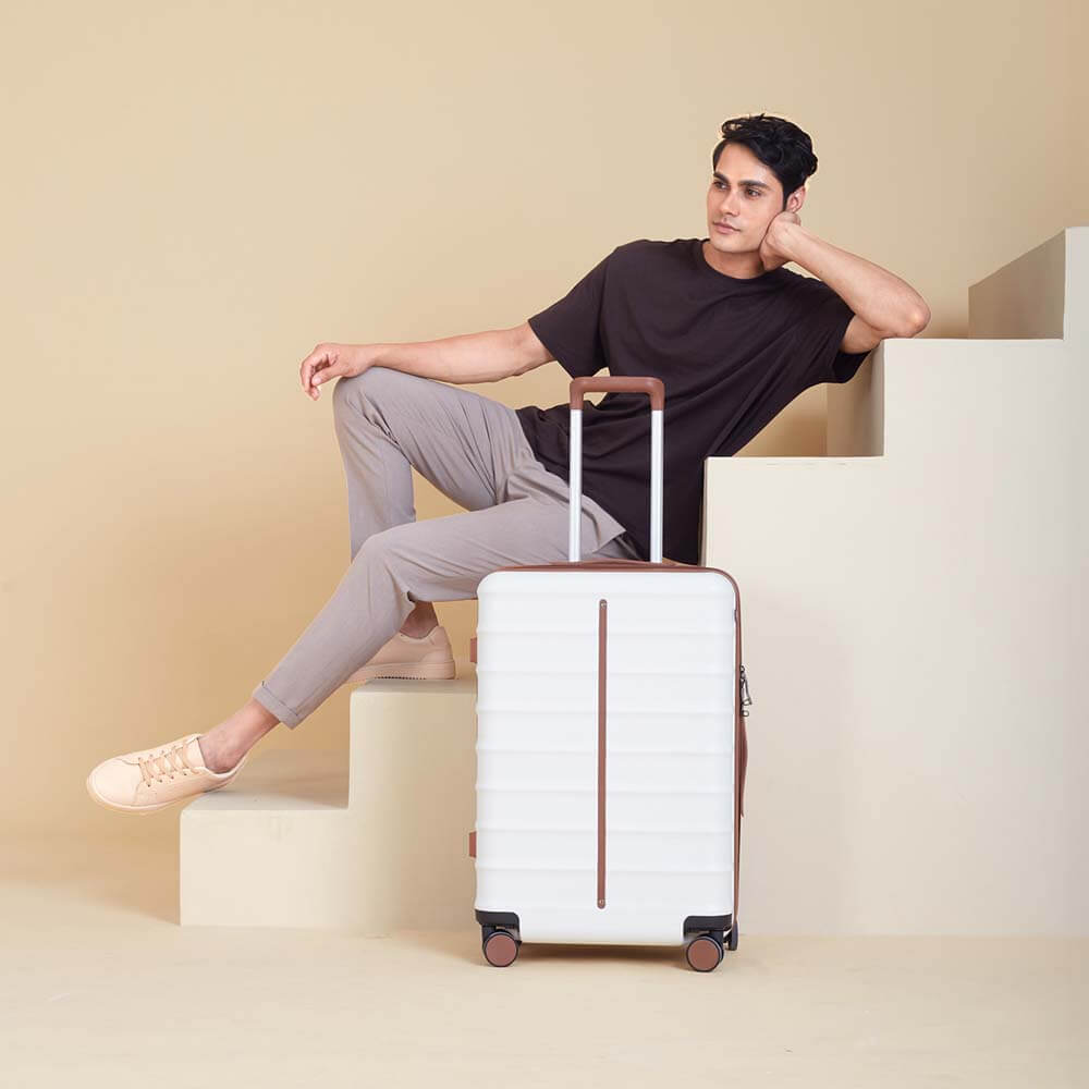 Buy Odyssey | Sand | Medium Hard Luggage – Check In Hard Luggage Online in India | Assembly