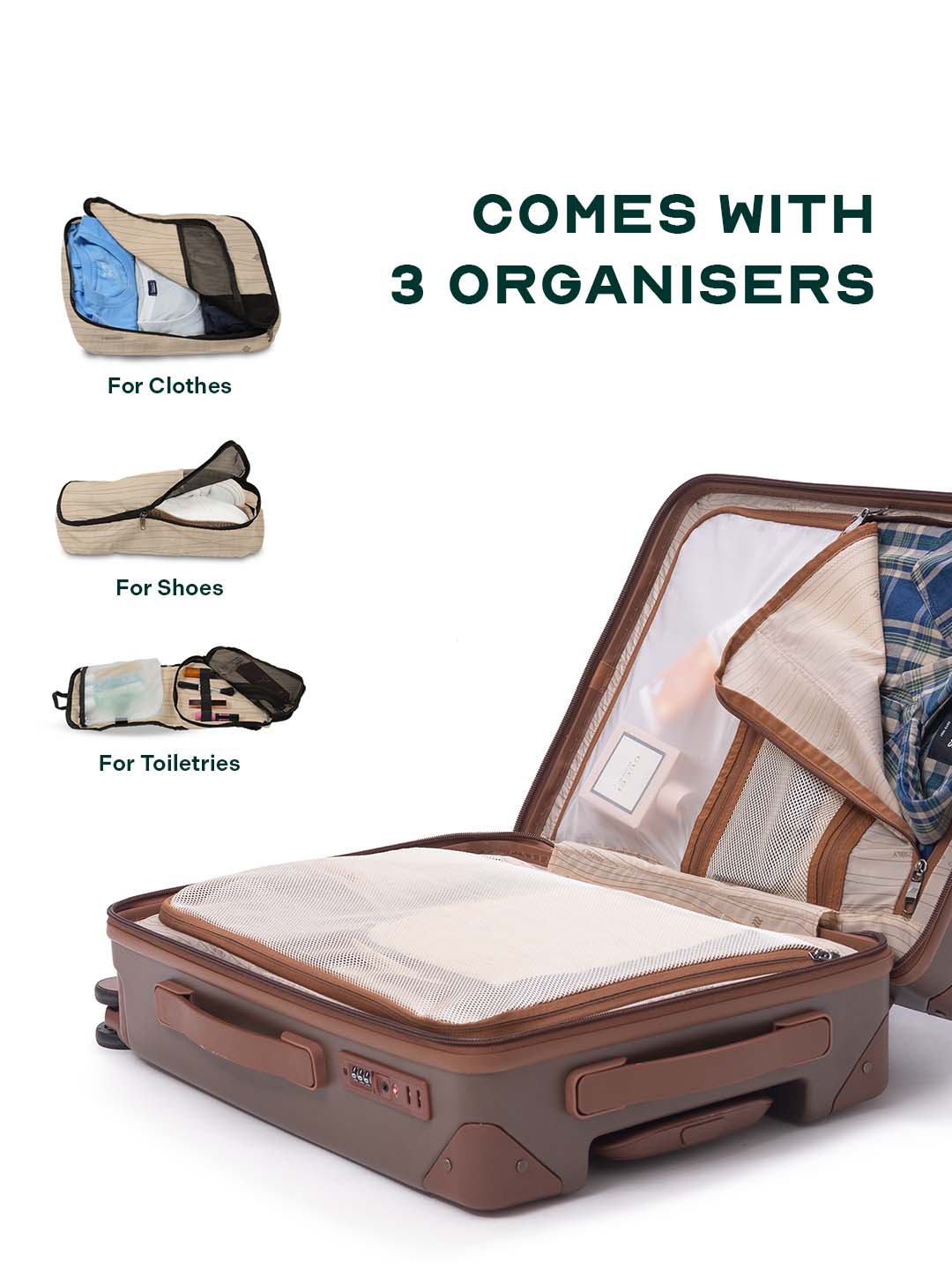 Vintage | Coco Brown | Large Hard Luggage