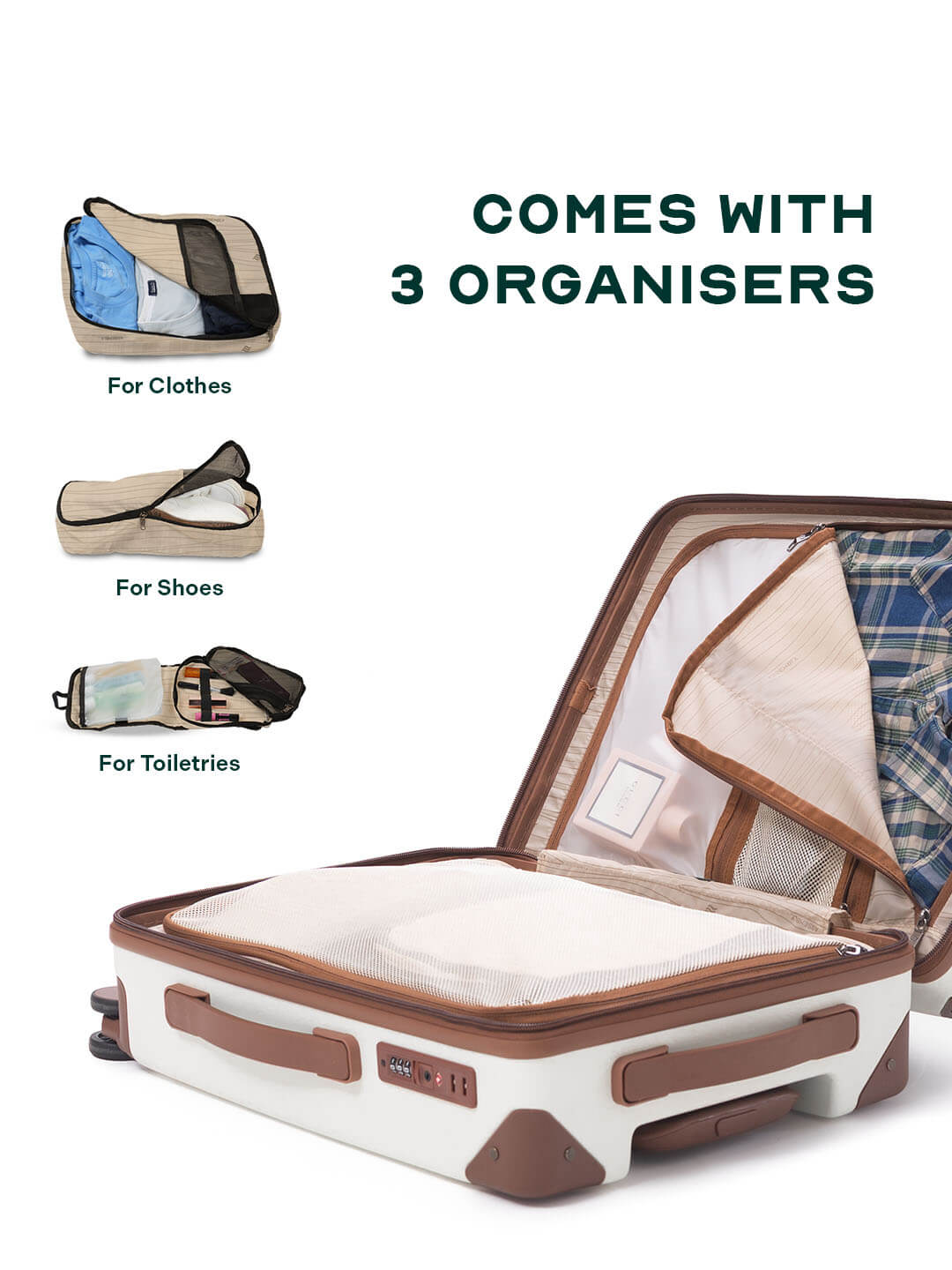 Vintage | Moon-White | Medium Hard Luggage