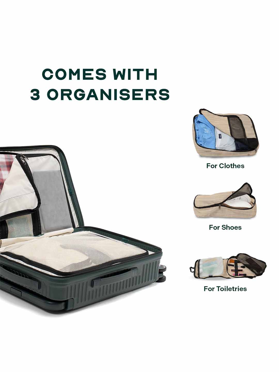 Rover Pro Combo | Green | CabinPro+Medium Hard Luggage