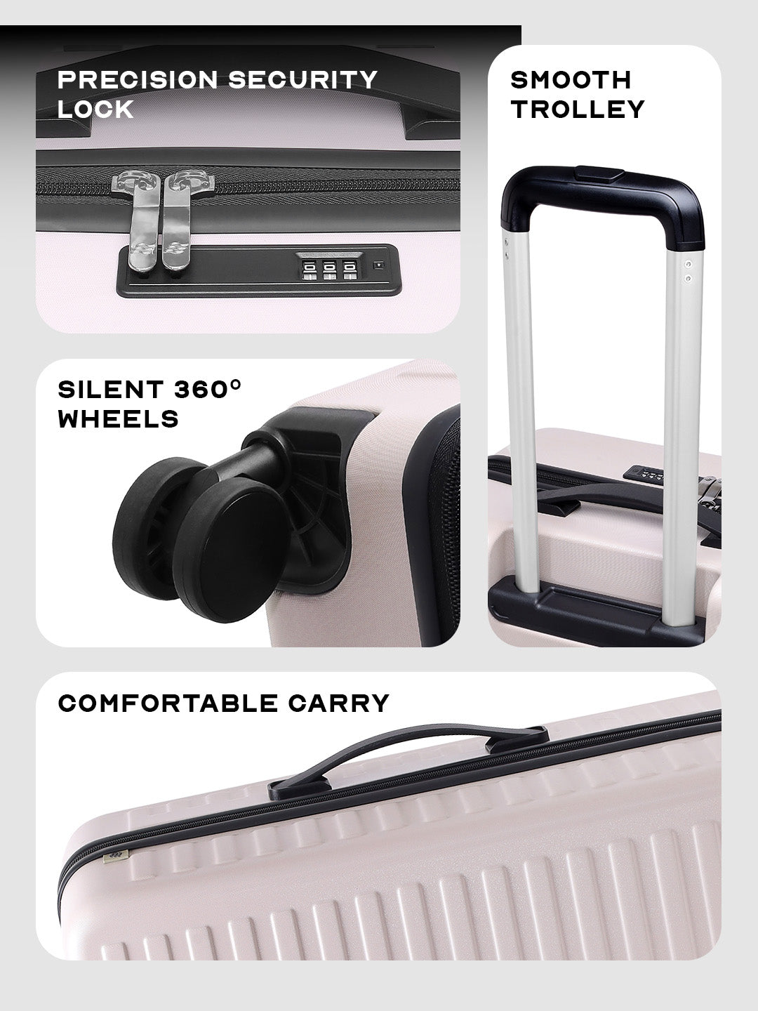 Stark | Ivory | Large Hard Luggage