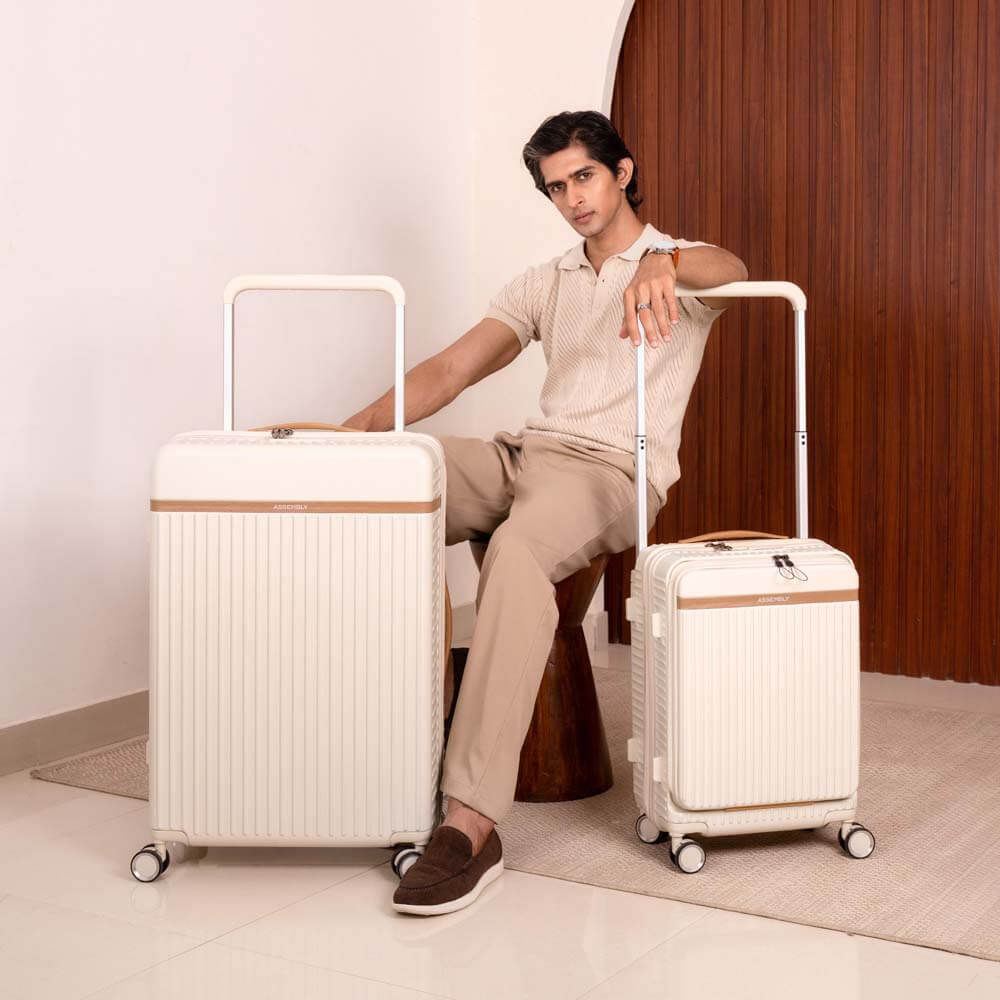 Rover Pro Combo | Moon-White | CabinPro+Large Hard Luggage