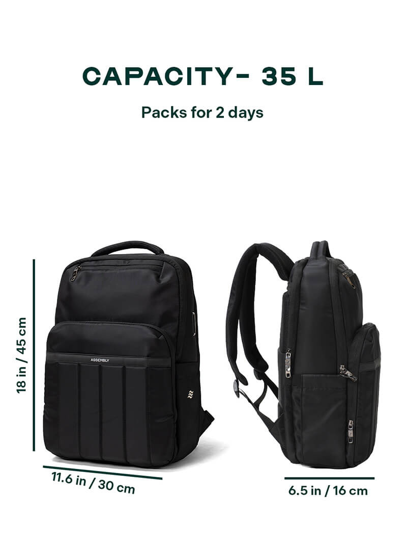 Rover Backpack | Black | Everyday Laptop Backpack