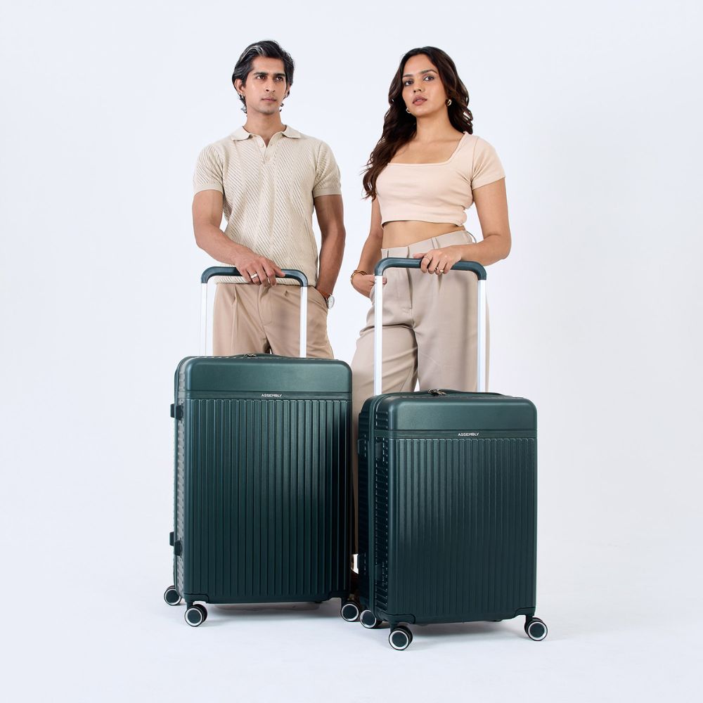 Rover Combo | Green | Cabin+Medium Hard Luggage