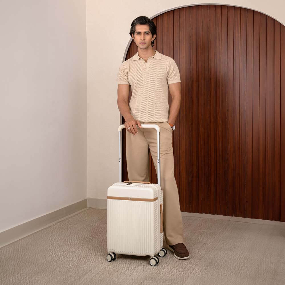 Rover | Moon-White | Cabin Hard Luggage