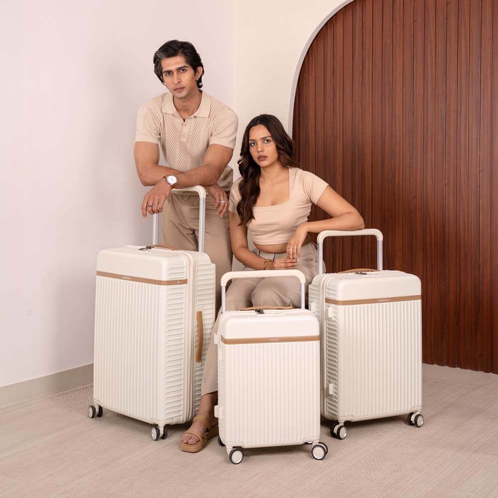 Rover Combo | Moon-White | Set of 3 Luggage