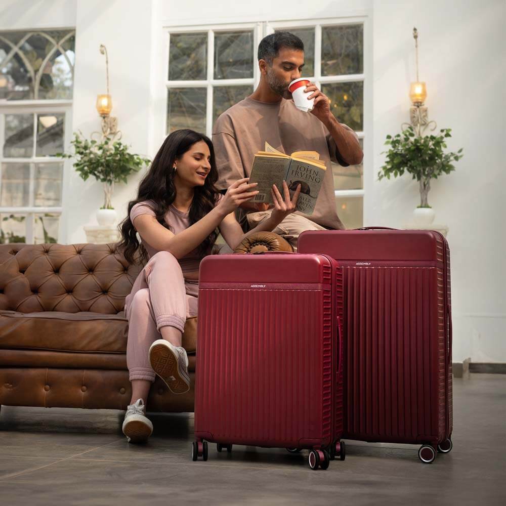 Rover Combo | Wine | Cabin+Medium Hard Luggage