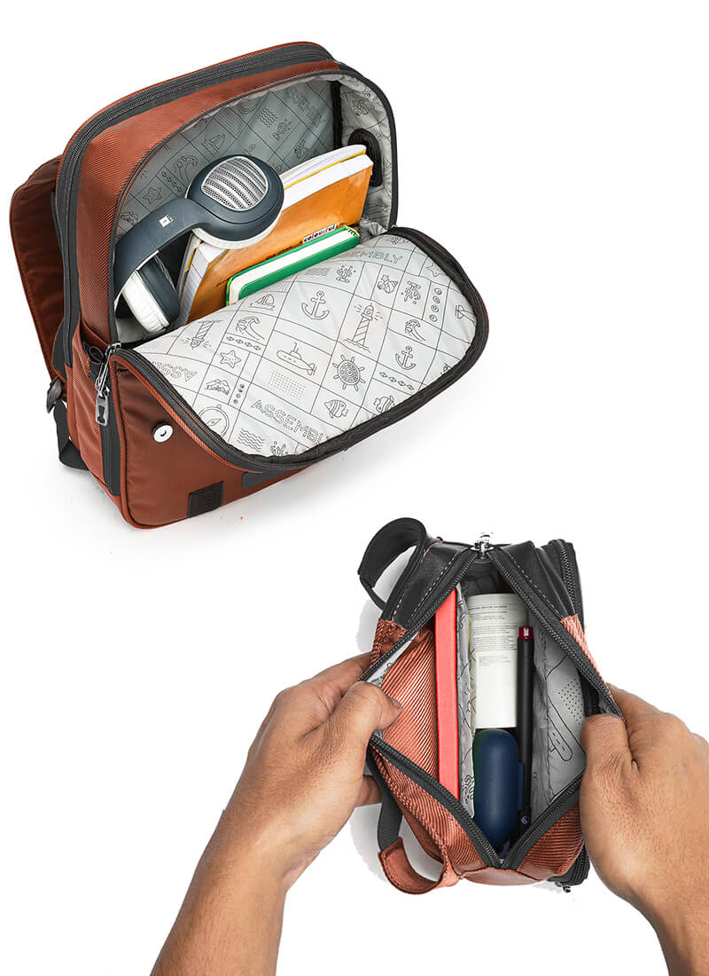 Echo+Flux Combo | Rust | Laptop Backpack with Fanny Pack