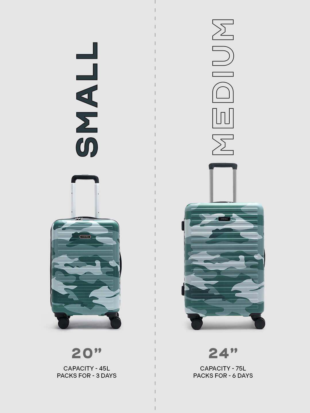 Stark | Camo Green | Cabin Hard Luggage
