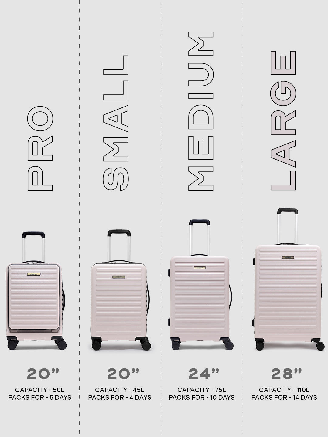 Stark | Ivory | Large Hard Luggage