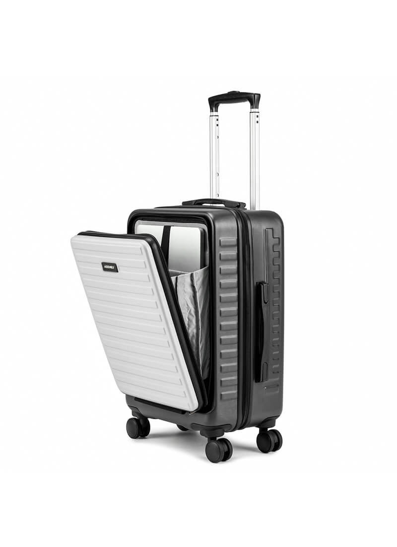 StarkPro | Grey/White | Cabin Hard Luggage
