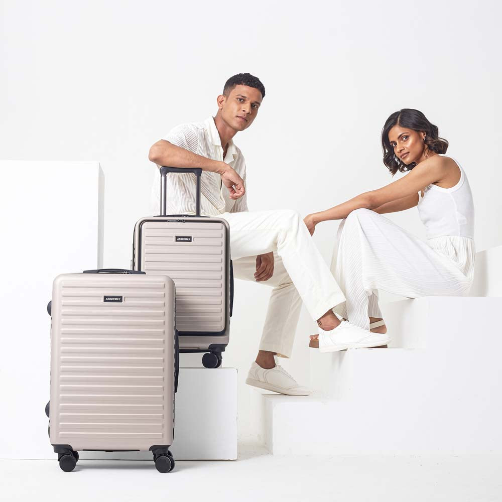 Buy StarkPro Combo | Ivory | CabinPro+Medium Hard Luggage – Set of 2, Cabin + Check In Hard Luggage Online in India | Assembl
