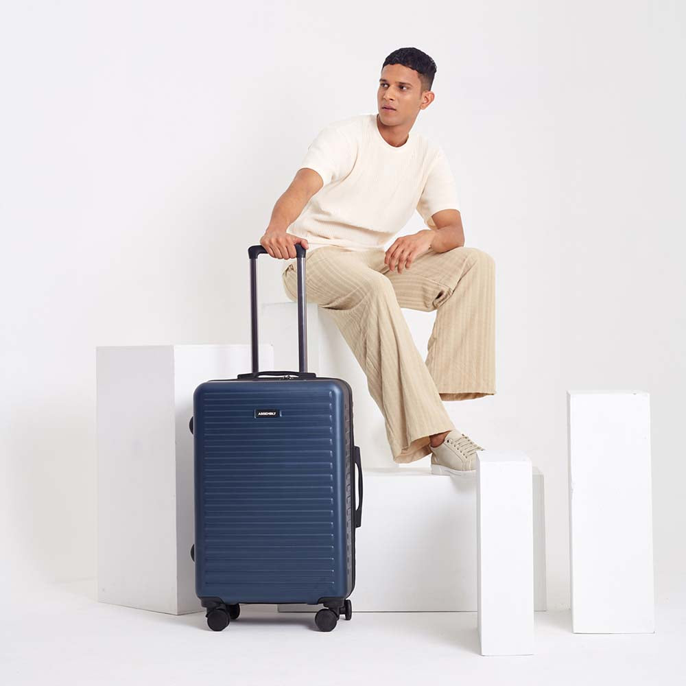 Buy Stark | Blue | Medium Hard Luggage – Check In Hard Luggage Online in India | Assembly