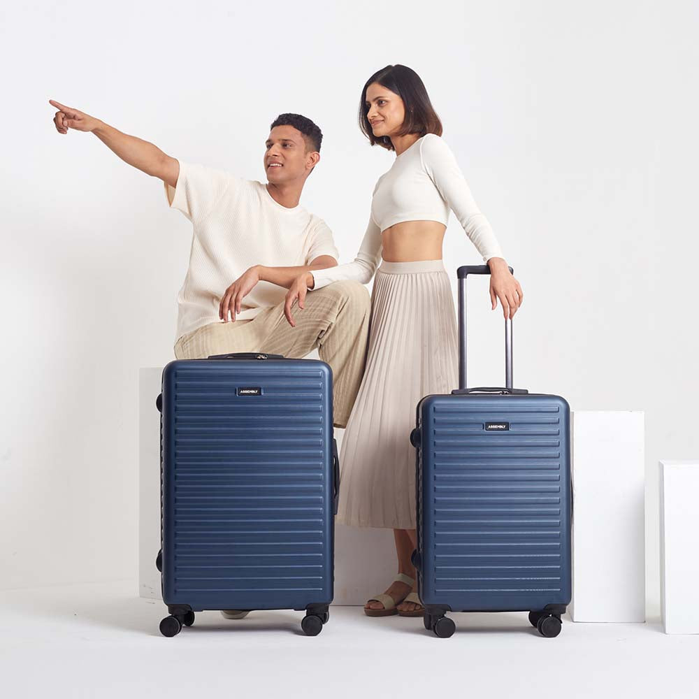 Stark Combo | Blue | Medium+Large Hard Luggage