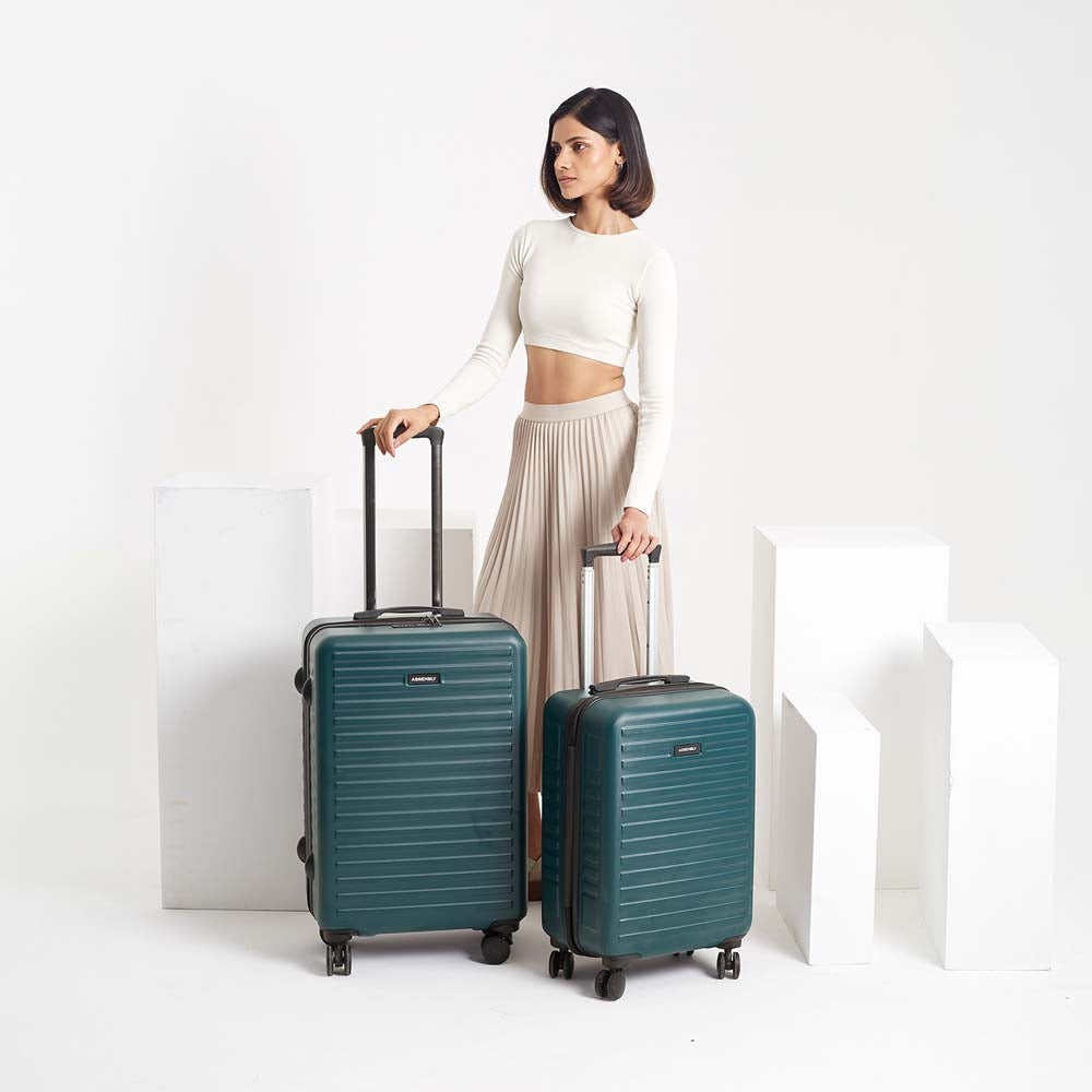 Stark Combo | Green | Cabin+Medium Hard Luggage