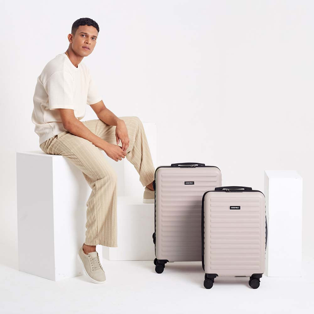 Stark Combo | Ivory | Cabin+Medium Hard Luggage