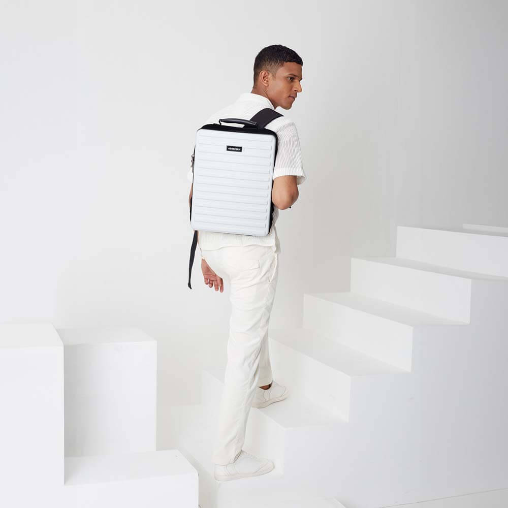 Edge | White | Hardshell Laptop Backpack