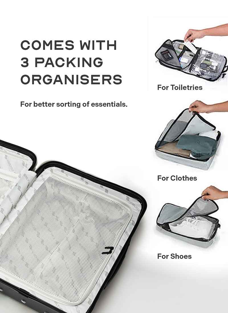 Rover | Black | Cabin Hard Luggage