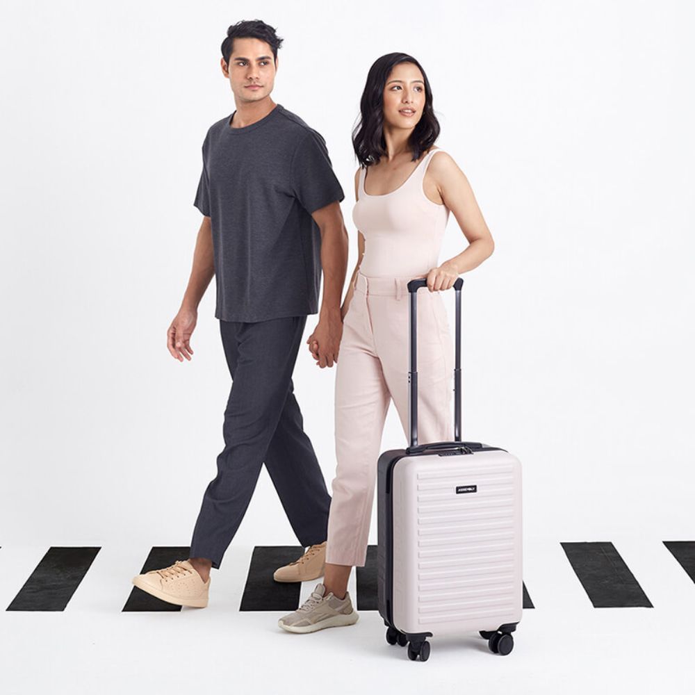 Two Tone | Ivory-Grey | Cabin Hard Luggage