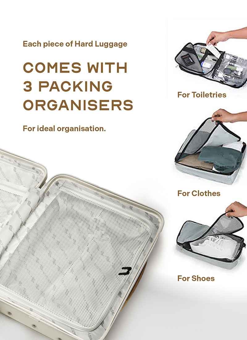 Rover Pro Combo | Moon-White | CabinPro+Large Hard Luggage