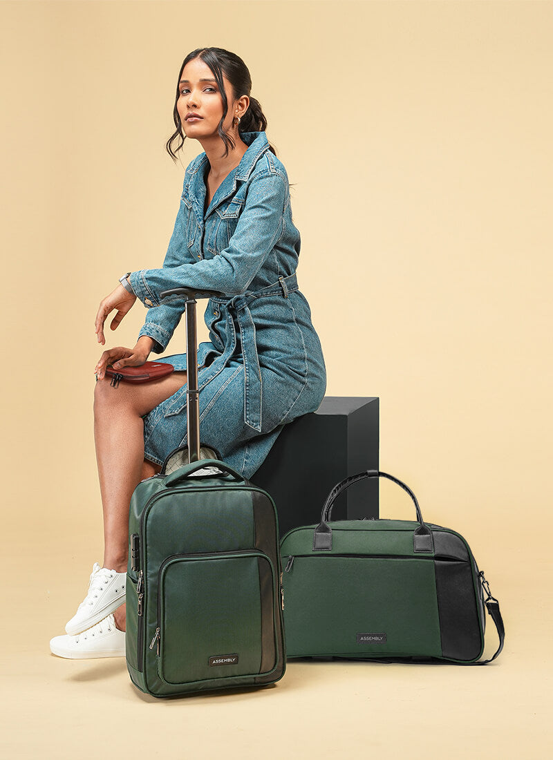 Seamless Journey Combo | Green | Jetson Trolley Backpack+Verve Duffle+TechKit
