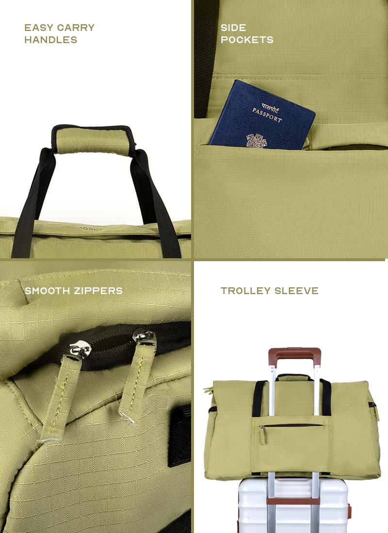 Scape Duffle | Green | Duffle Bag For Trekking Or Casual Trips