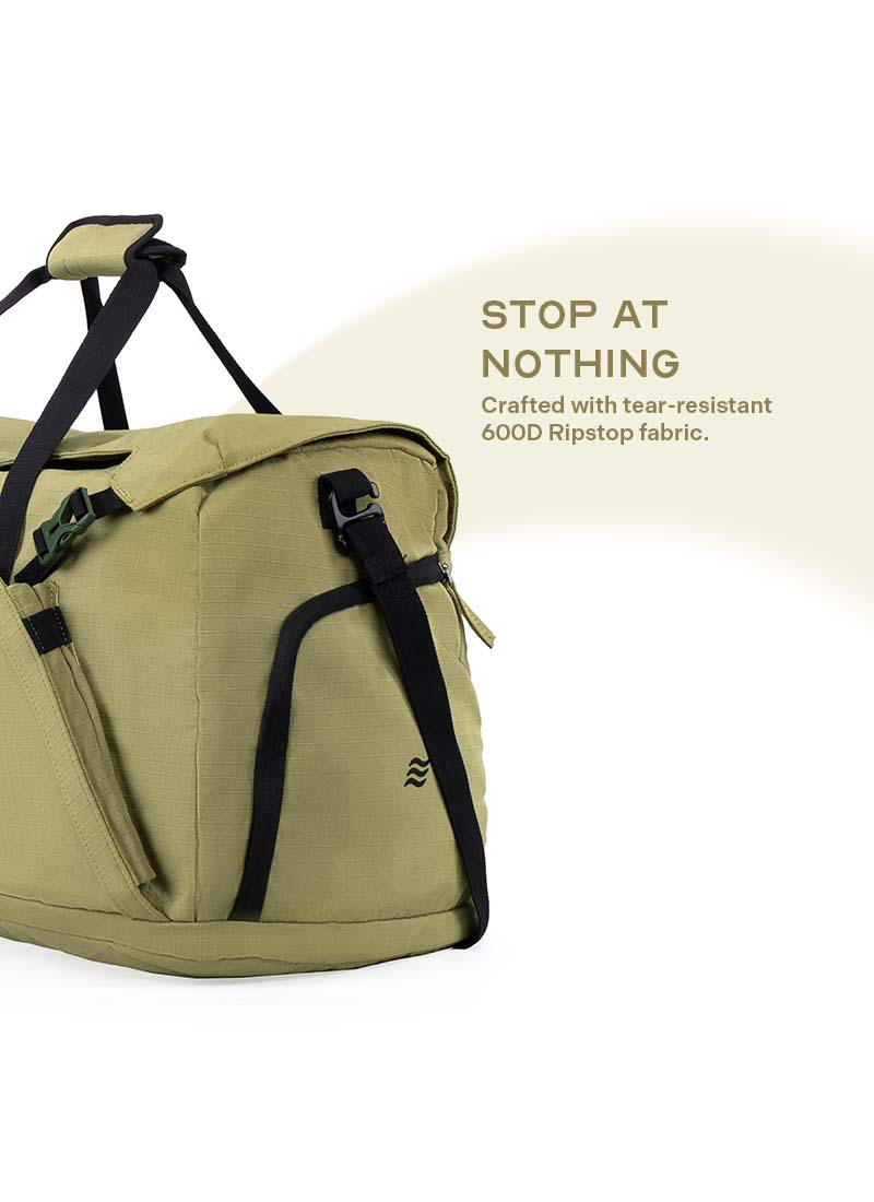 Scape Duffle | Green | Duffle Bag For Trekking Or Casual Trips