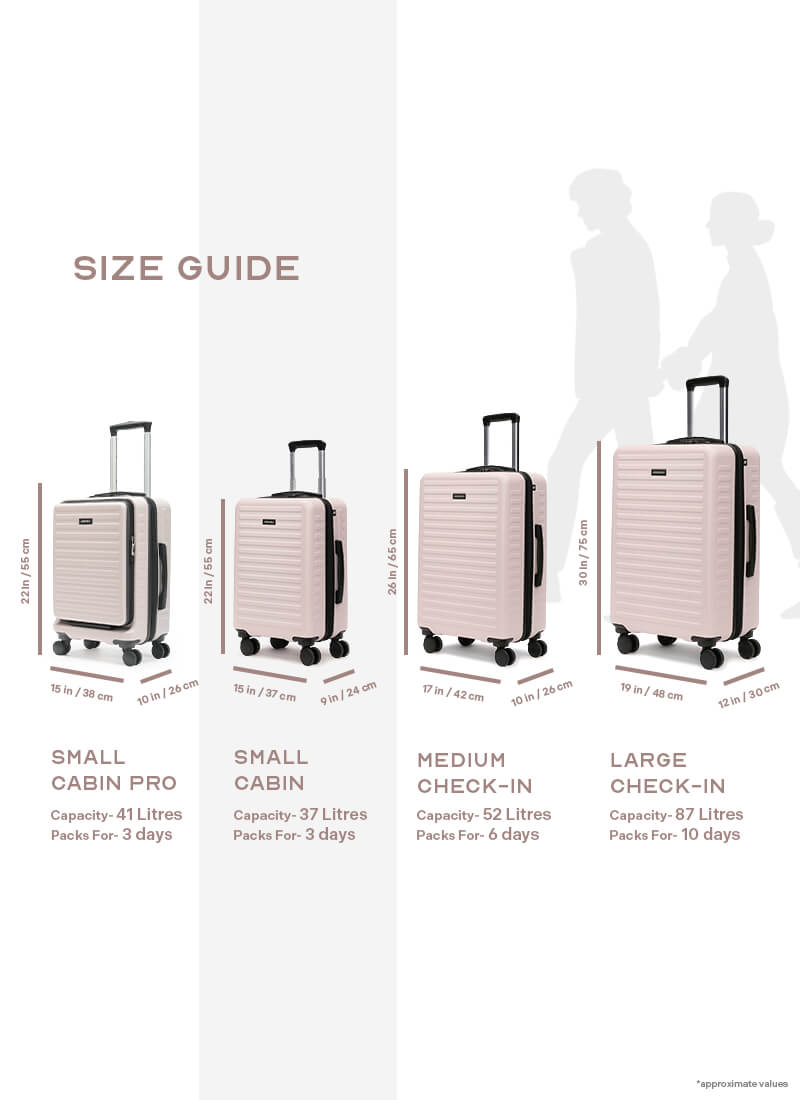 Stark+Edge Combo | Ivory | Cabin Hard Luggage with Backpack
