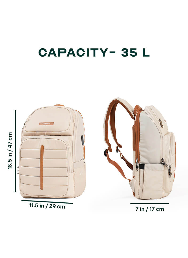 Odyssey Backpack | Beige | Everyday Laptop Backpack