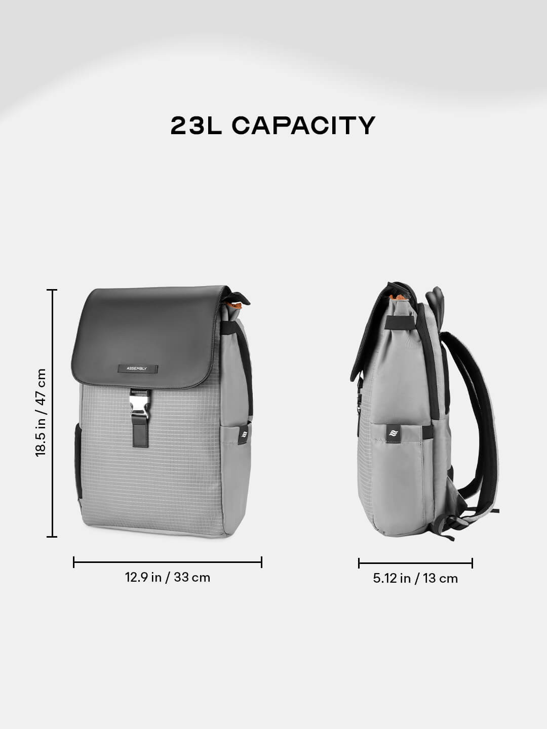 Arto Laptop Backpack | Grey | Work, Commute & Business Travel Bag