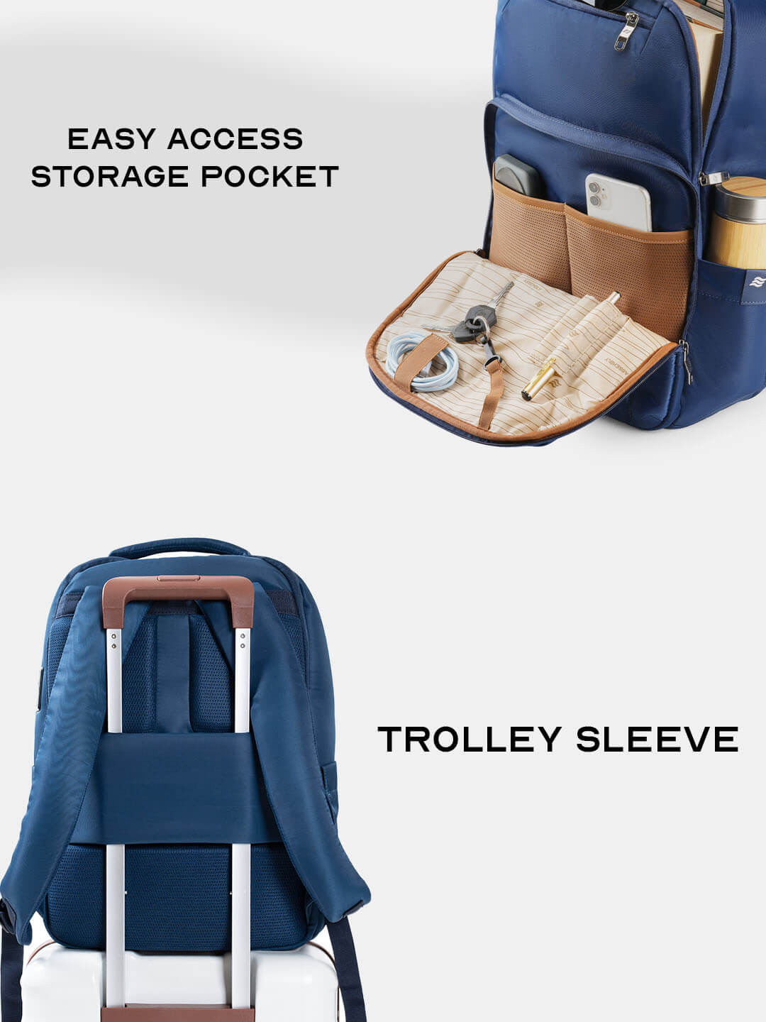 Rover Backpack | Blue | Everyday Laptop Backpack