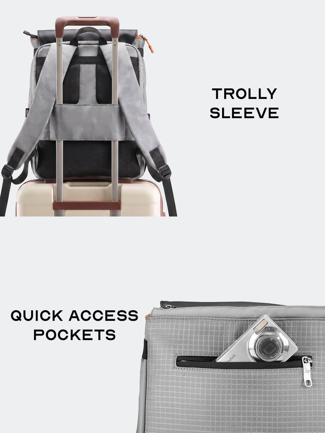 Arto Laptop Backpack | Grey | Work, Commute & Business Travel Bag