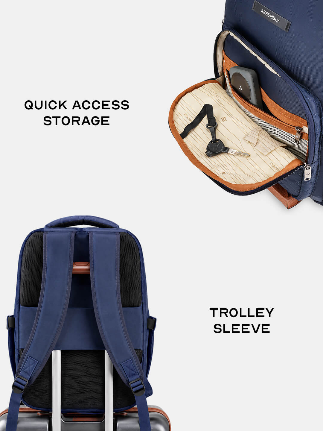 Pixel Laptop Backpack | Blue | Everyday Travel Bag for Work & College