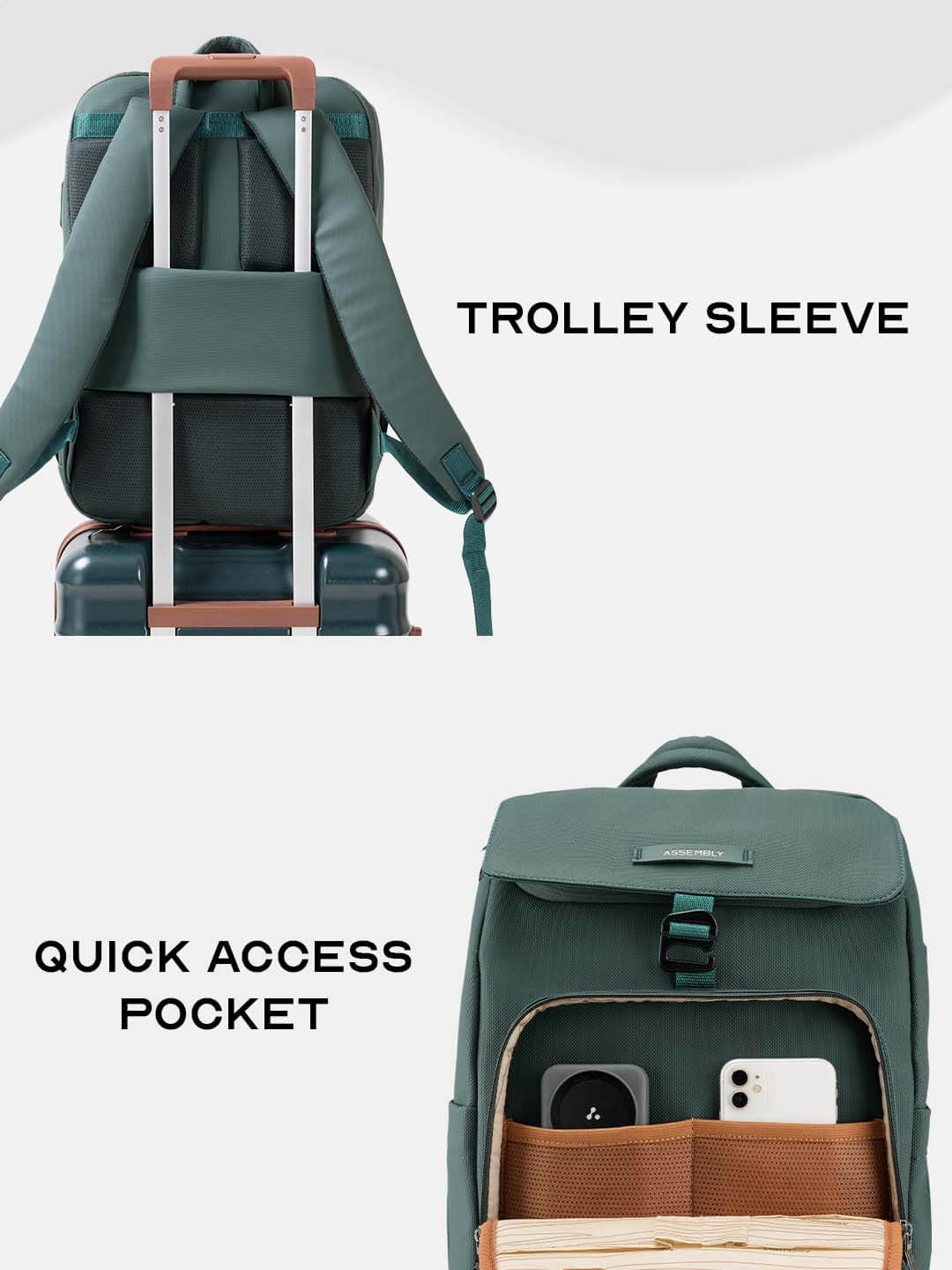 Stark Backpack | Green | Everyday Laptop Backpack