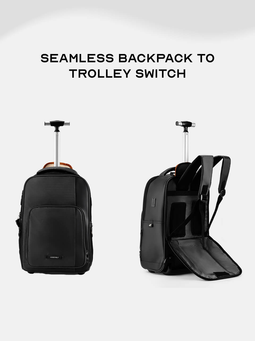Jetson | Black | Laptop Trolley Backpack