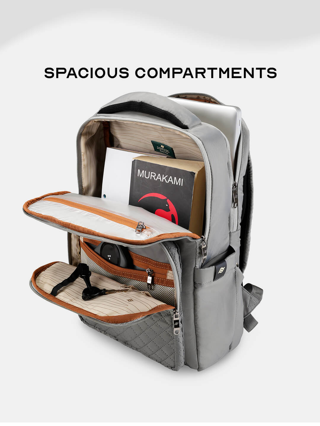 Pixel Laptop Backpack | Grey | Everyday Travel Bag for Work & College