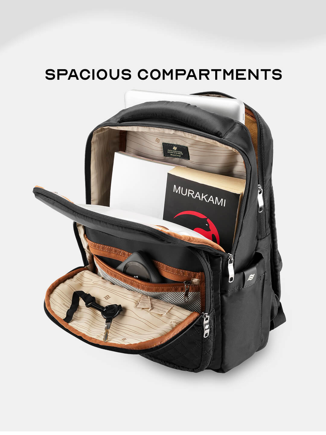 Pixel Laptop Backpack | Black | Everyday Travel Bag for Work & College