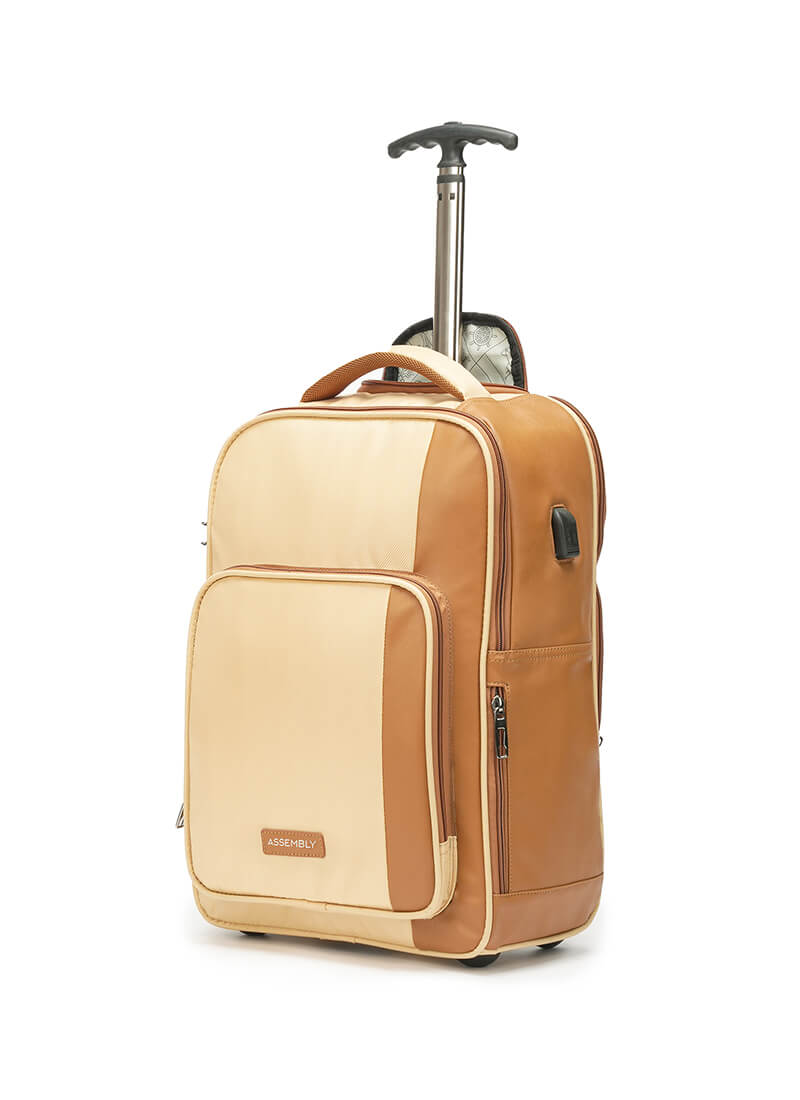 Jetson | Beige | Laptop Trolley Backpack