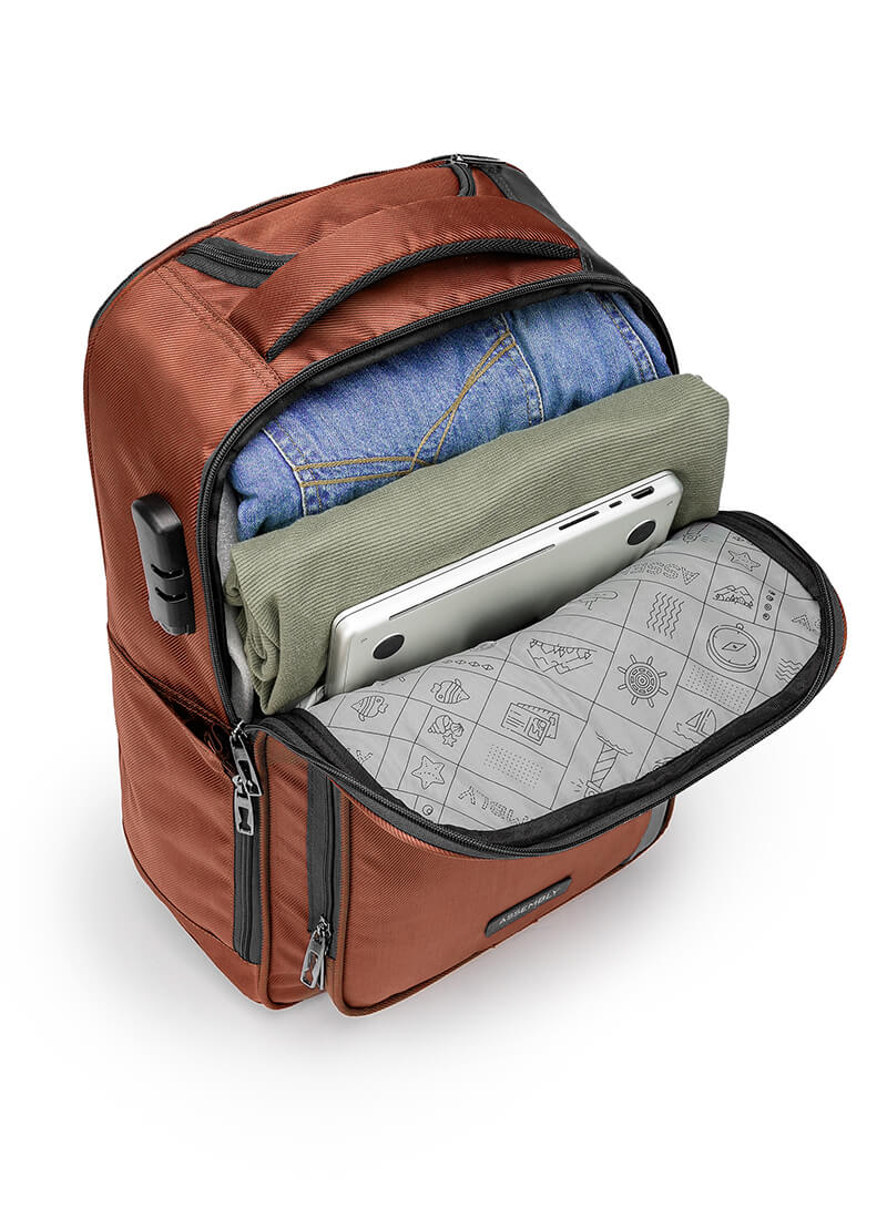 Jetson | Rust | Laptop Trolley Backpack