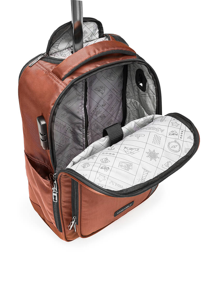 Jetson | Rust | Laptop Trolley Backpack