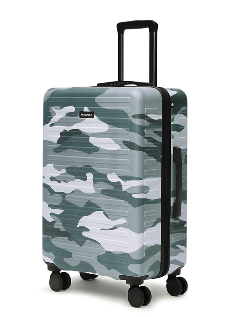 Shops camo suitcase with wheels