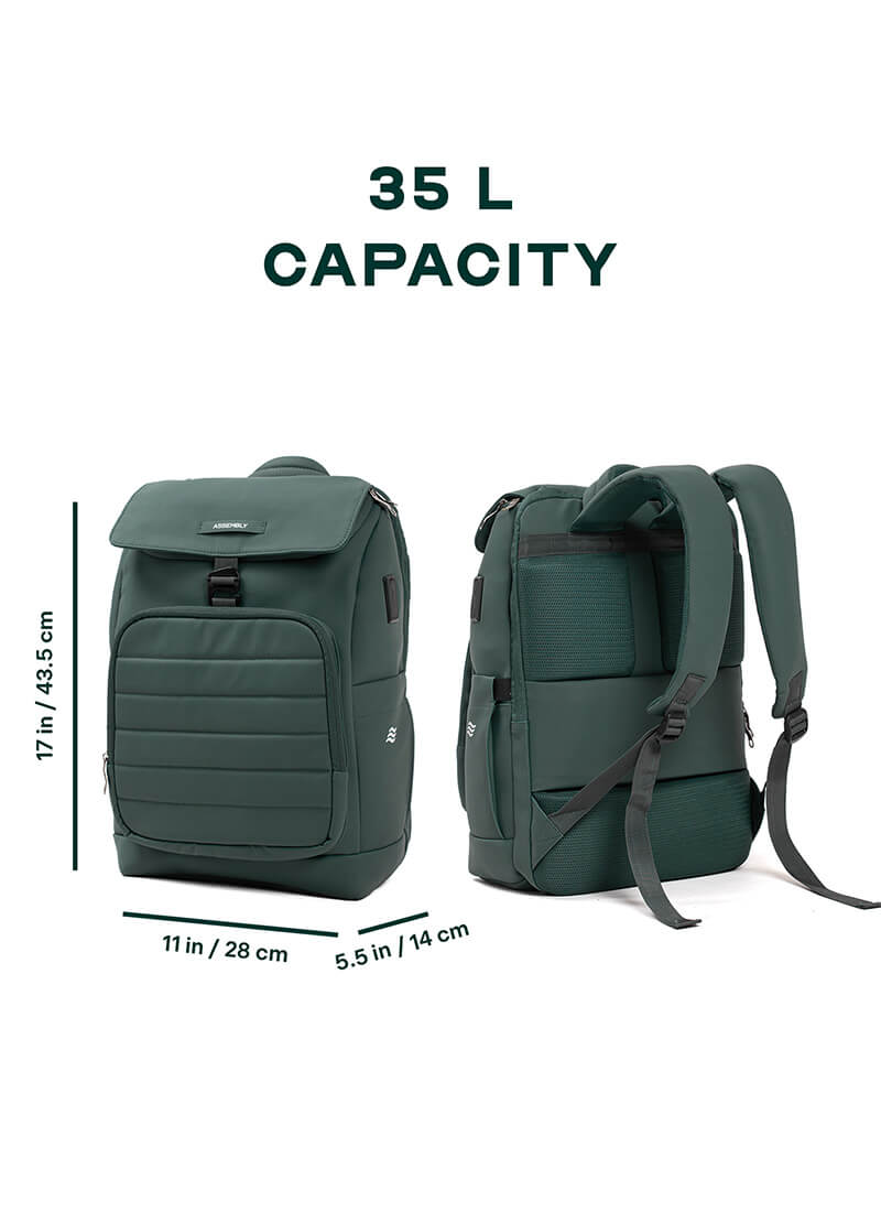 Stark Backpack | Green | Everyday Laptop Backpack