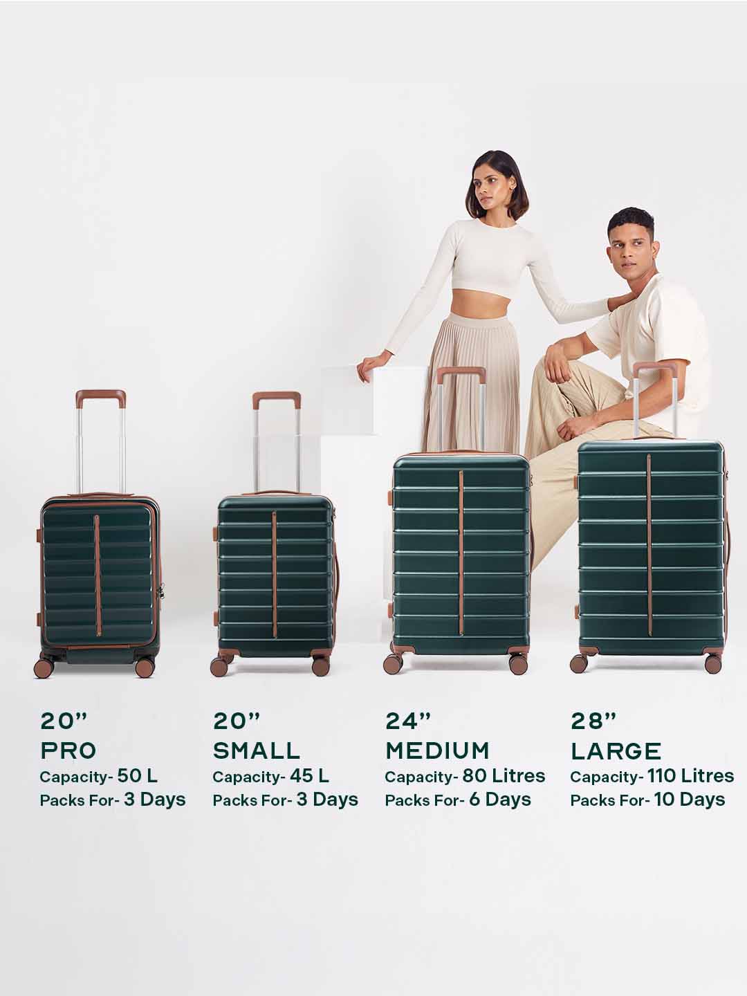 Odyssey Combo | Forest | Cabin+Medium Hard Luggage