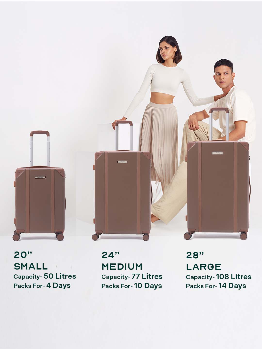 Vintage | Coco Brown | Large Hard Luggage