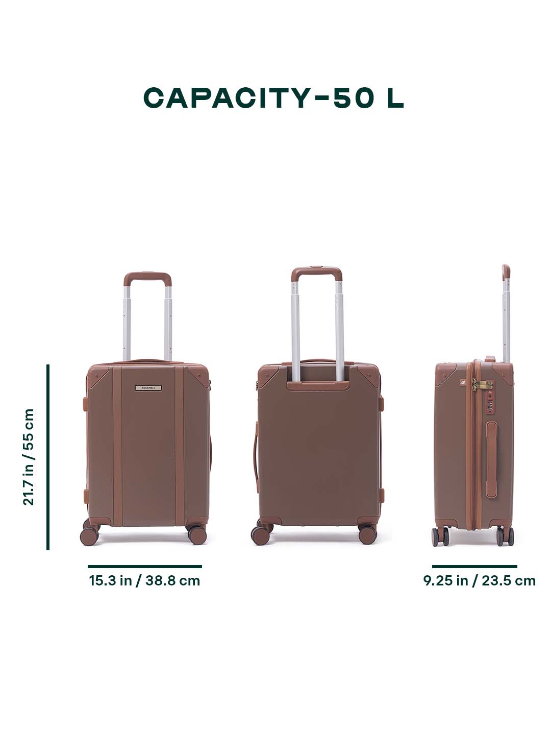 Vintage | Coco Brown | Cabin Hard Luggage