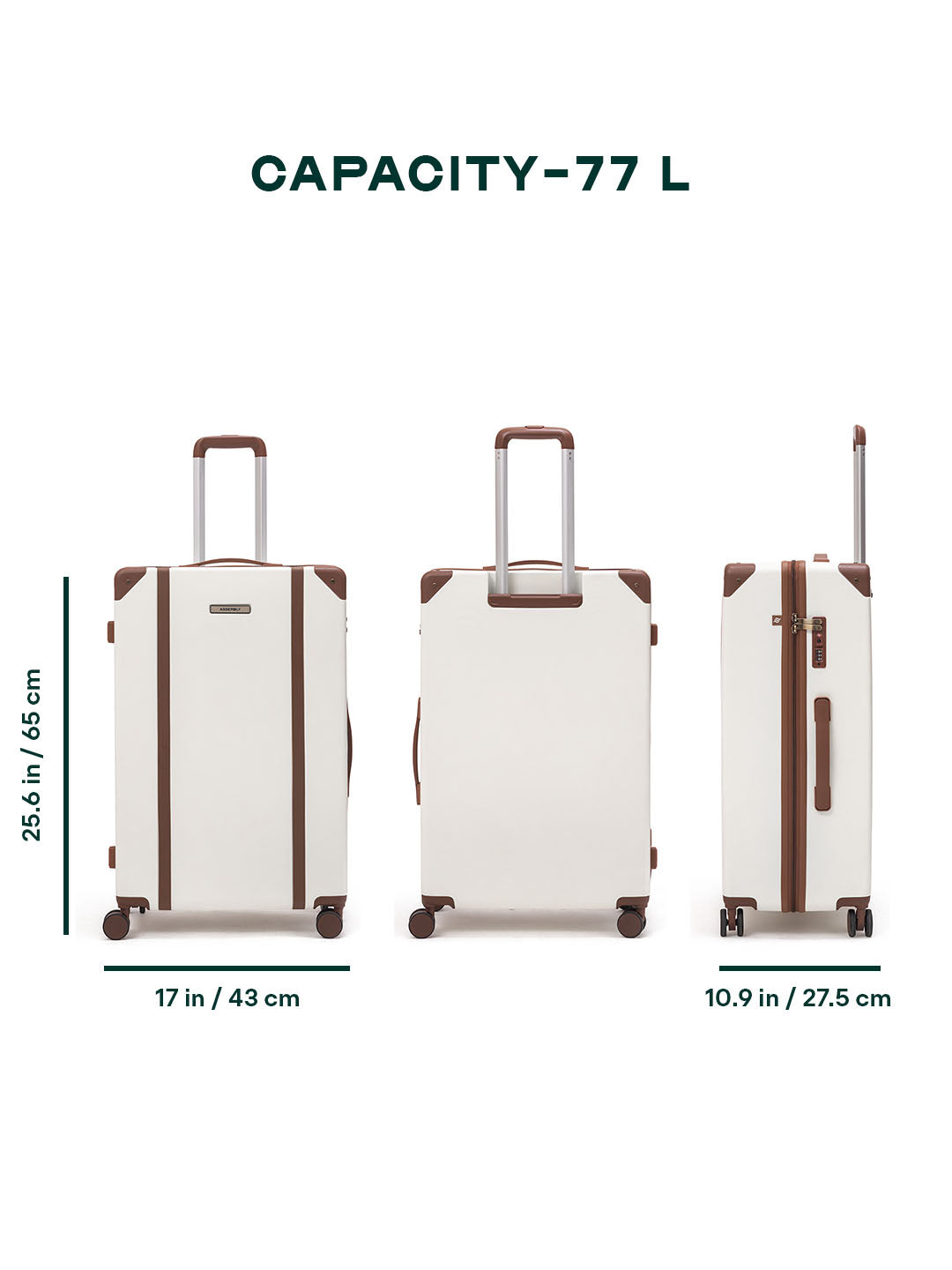 Vintage | Moon-White | Medium Hard Luggage