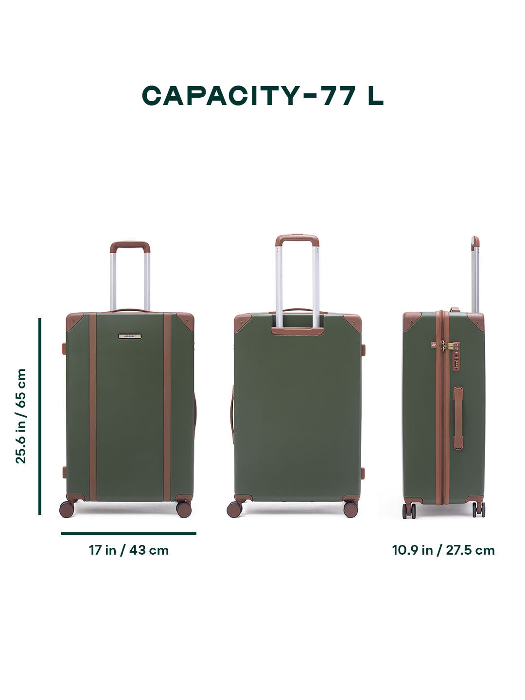 Vintage | Green | Medium Hard Luggage