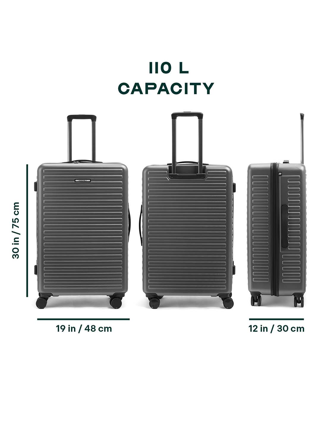 Buy Stark | Grey | Large Hard Luggage – Check In Hard Luggage Online in India | Assembly